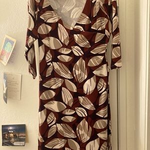 SoftSurroundings Faux Wrap Crisscross Bodice Dress